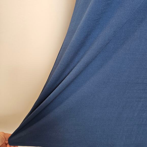 Eileen Fisher Silk Scoop Neck Blue Slip Tunic Tank Dress 30" Length Size Small - Picture 6 of 11